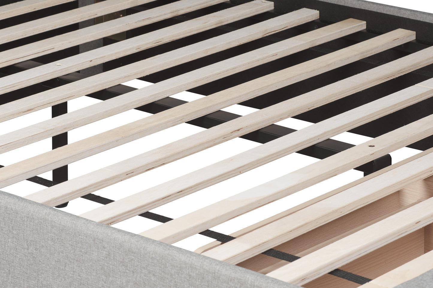 Valentino Grey Storage Double Bed + Bliss Double Mattress