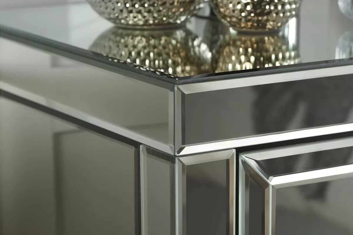 Valencia Mirrored 3 Drawer Bedside