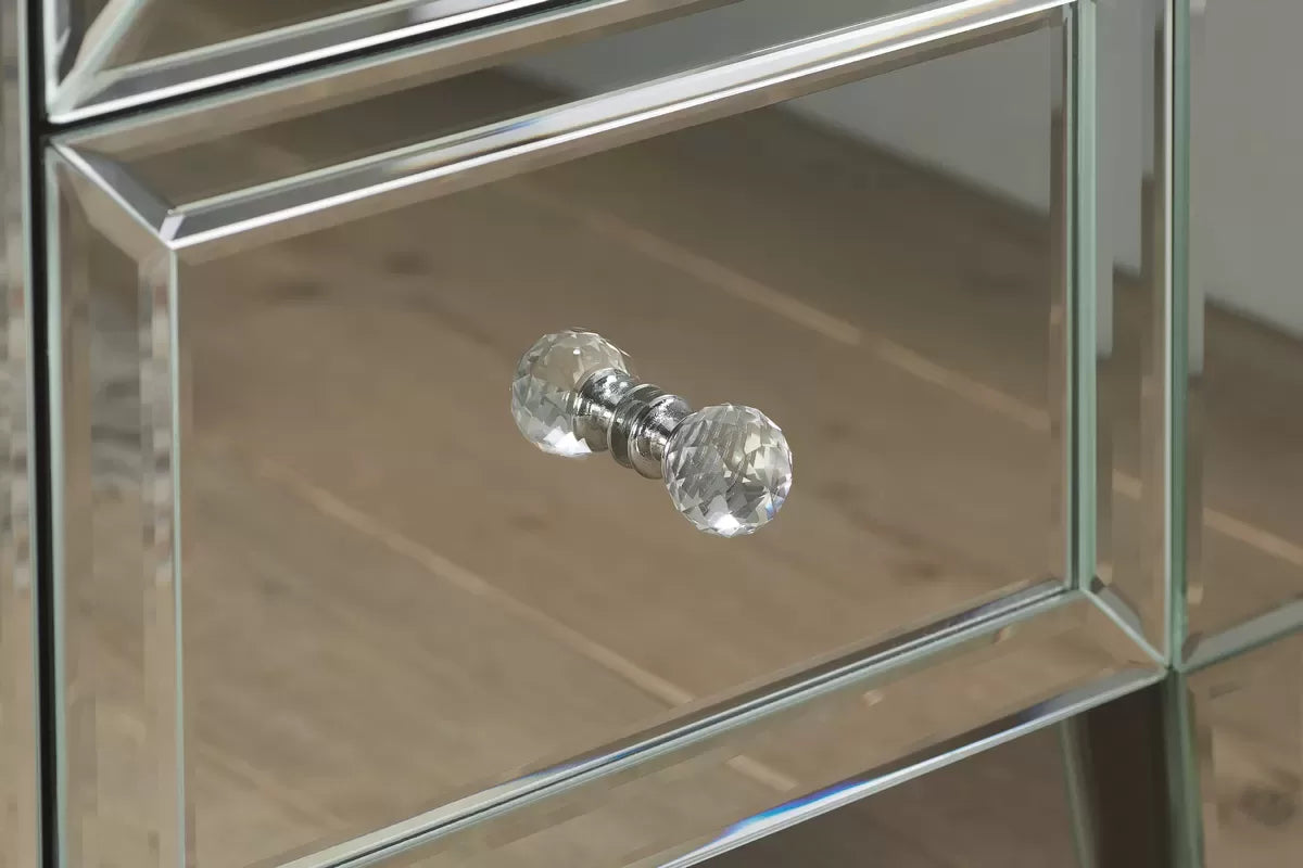 Valencia Mirrored 3 Drawer Bedside