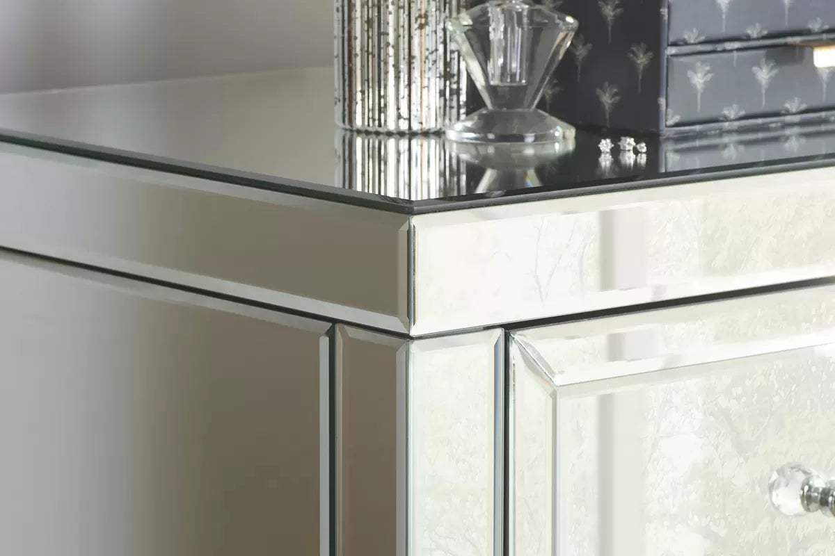 Valencia Mirrored 5 Drawer Narrow Chest