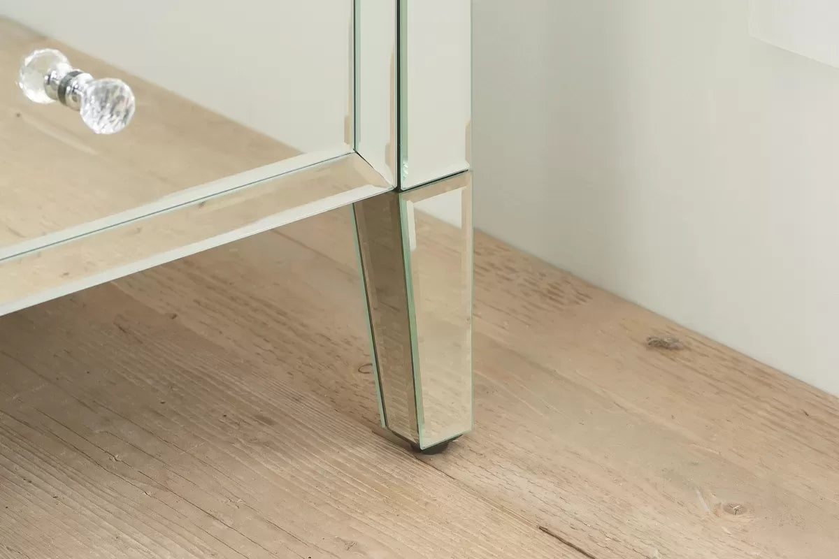 Valencia Mirrored 5 Drawer Narrow Chest