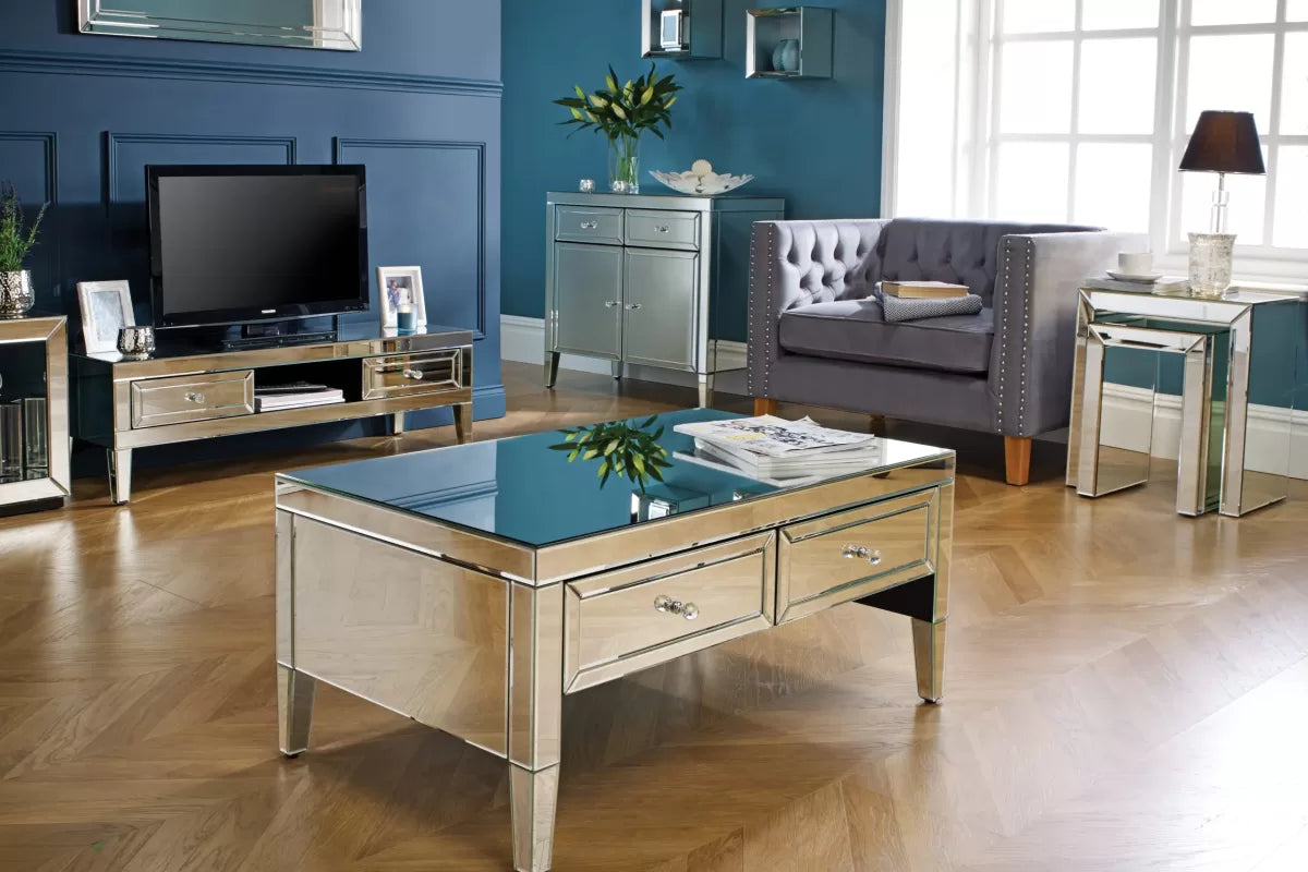 Valencia Mirrored 2 Drawer 2 Door Sideboard
