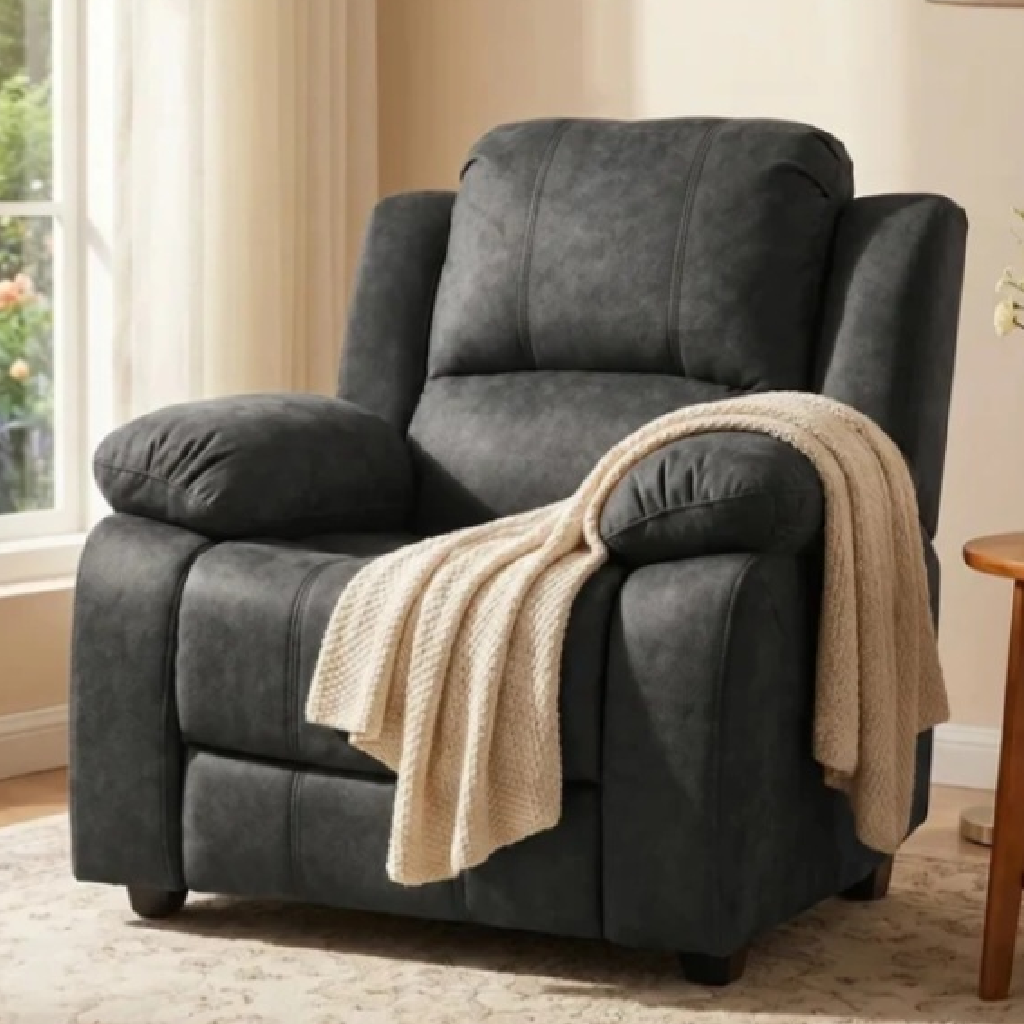 Valeria Charcoal Fabric 2 + 1 Sofa Set
