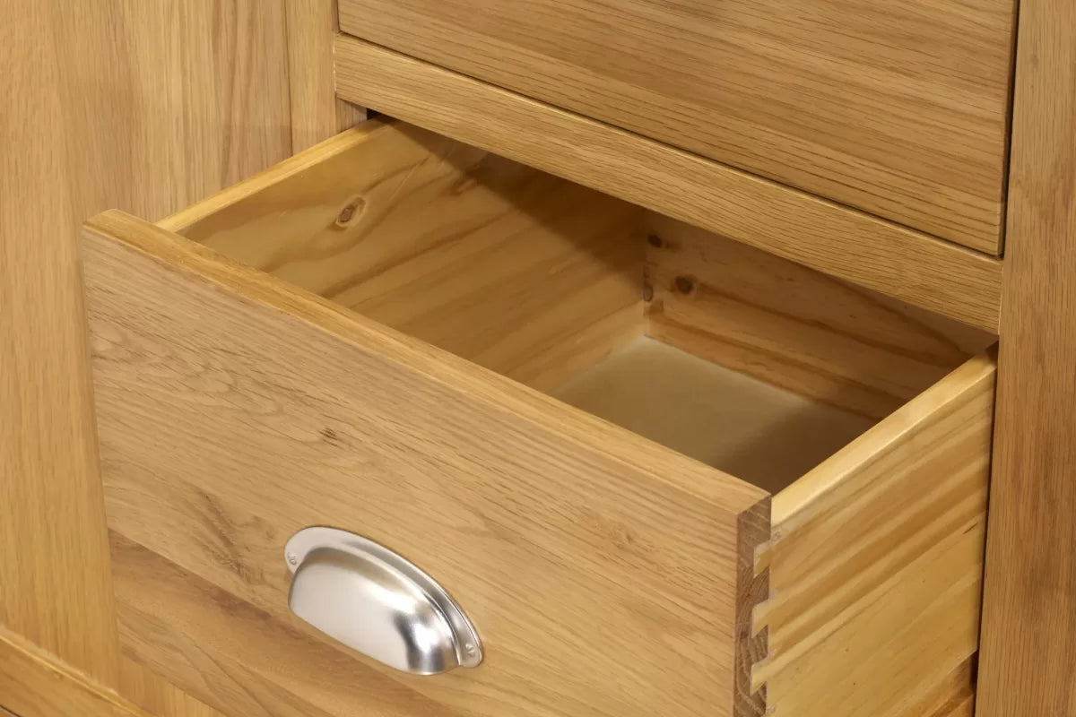 Woburn Oak 1 Door 5 Drawer Wardrobe