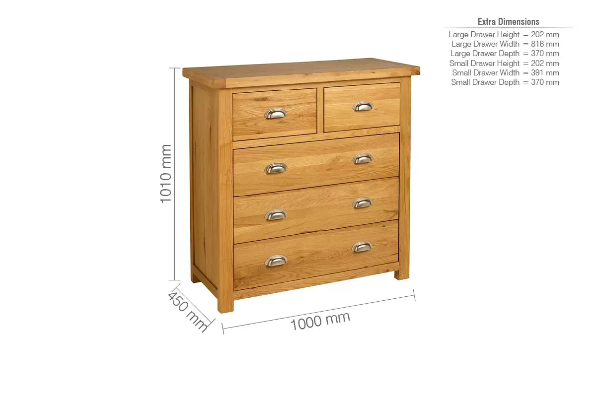 Woburn Oak 3 + 2 Chest