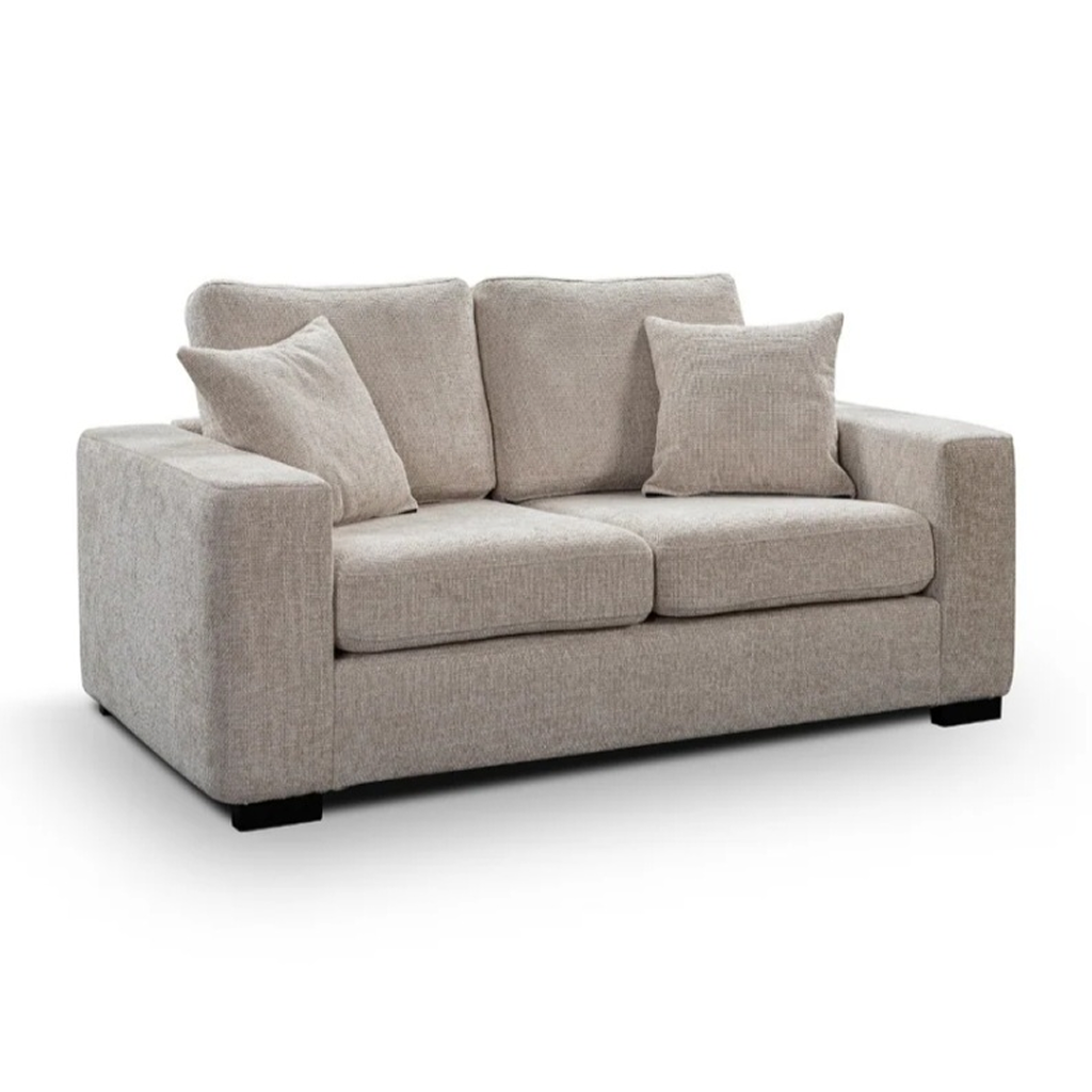 Camila Cream Enzo Fabric 3 + 2 Sofa Set