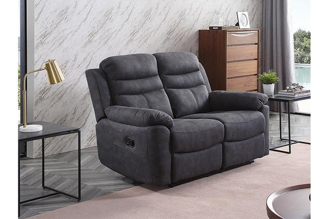 Conway Grey Fabric Recliner 2 Seater Sofa