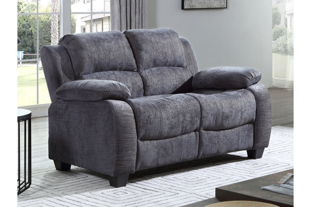 Valeria  Grey Fabric 2 Seater Sofa