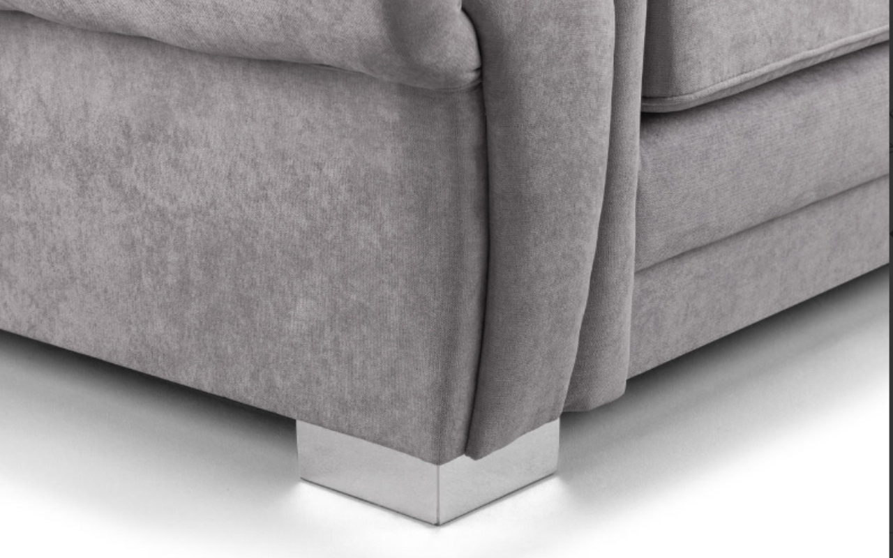 Serona Grey Fabric Full Back Corner Sofa