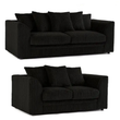 Black Jumbo Cord Truro 3 + 2 Sofa Set