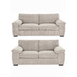 Taupe Jumbo Cord Full Back Portland 3 + 2 Sofa Set