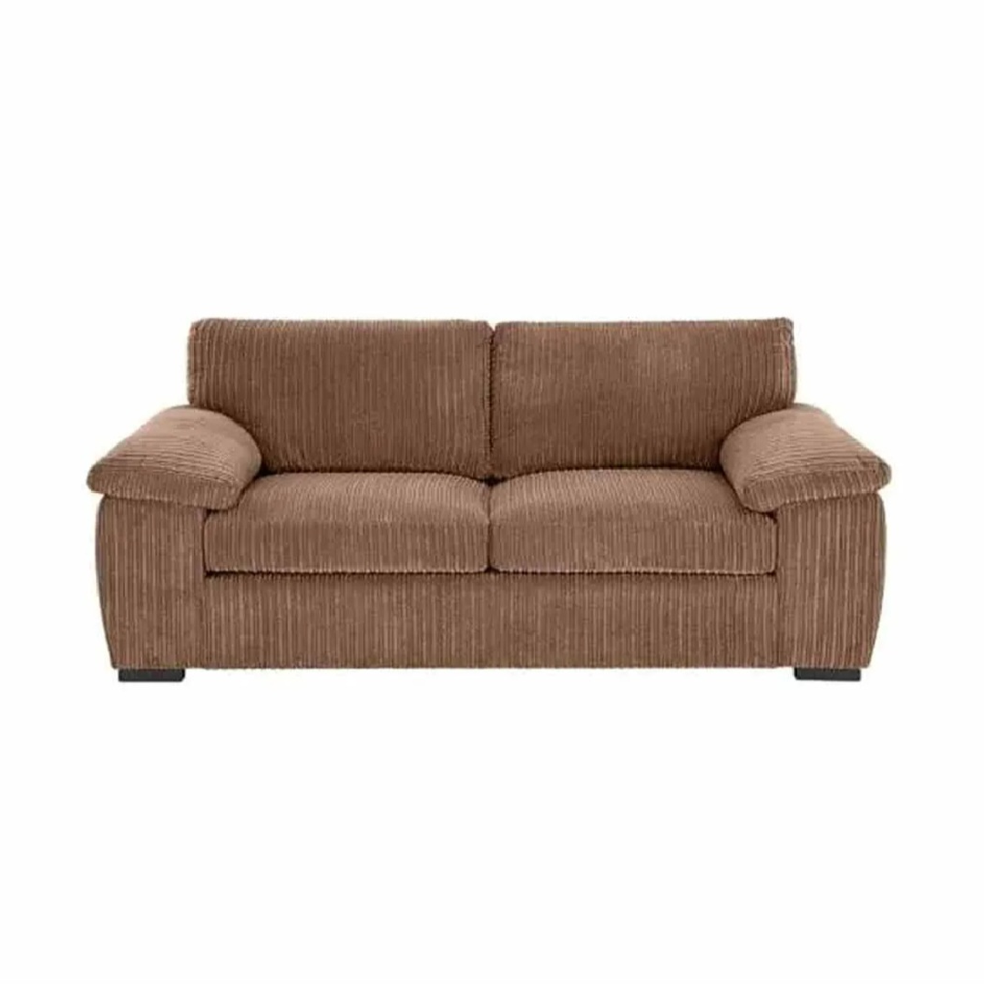 Chocolate Jumbo Cord Full Back Portland 3 + 2 Sofa Set