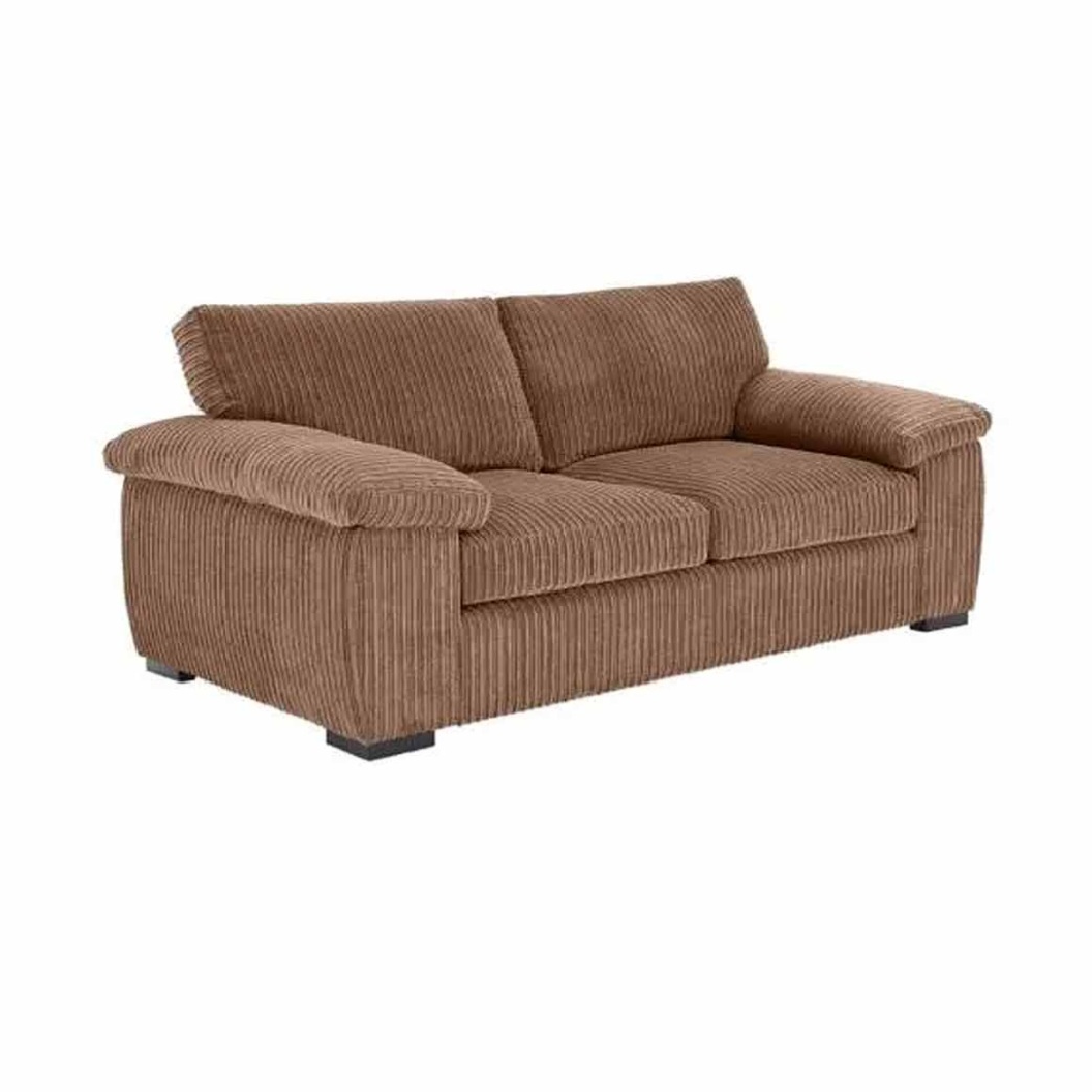 Chocolate Jumbo Cord Full Back Portland 3 + 2 Sofa Set