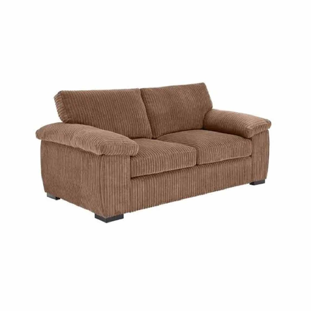 Chocolate Jumbo Cord Full Back Portland 3 + 2 Sofa Set