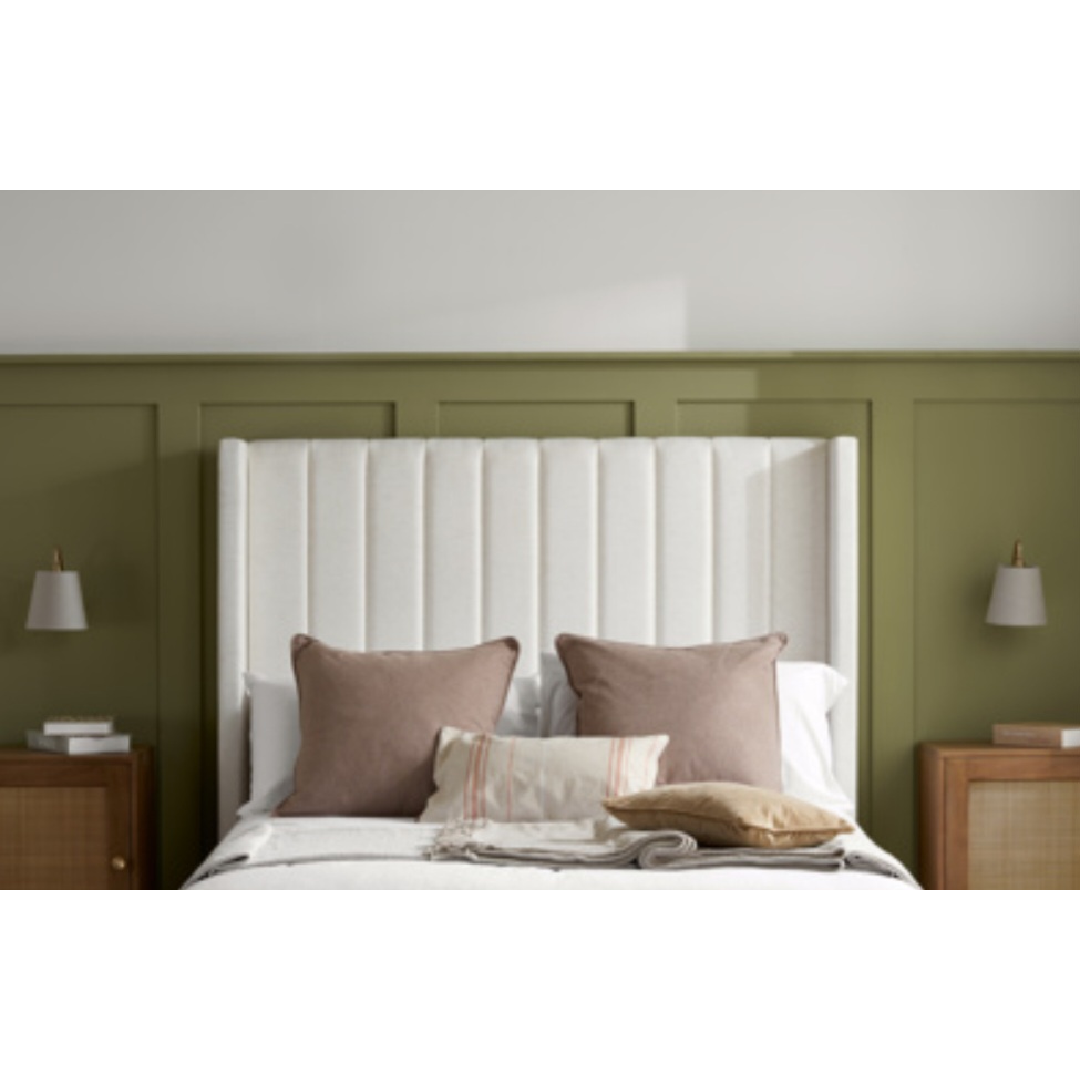 Cream Maisey Ottoman Double Bed + Sleep Happy 800 Pocket Memory Foam Double Mattress