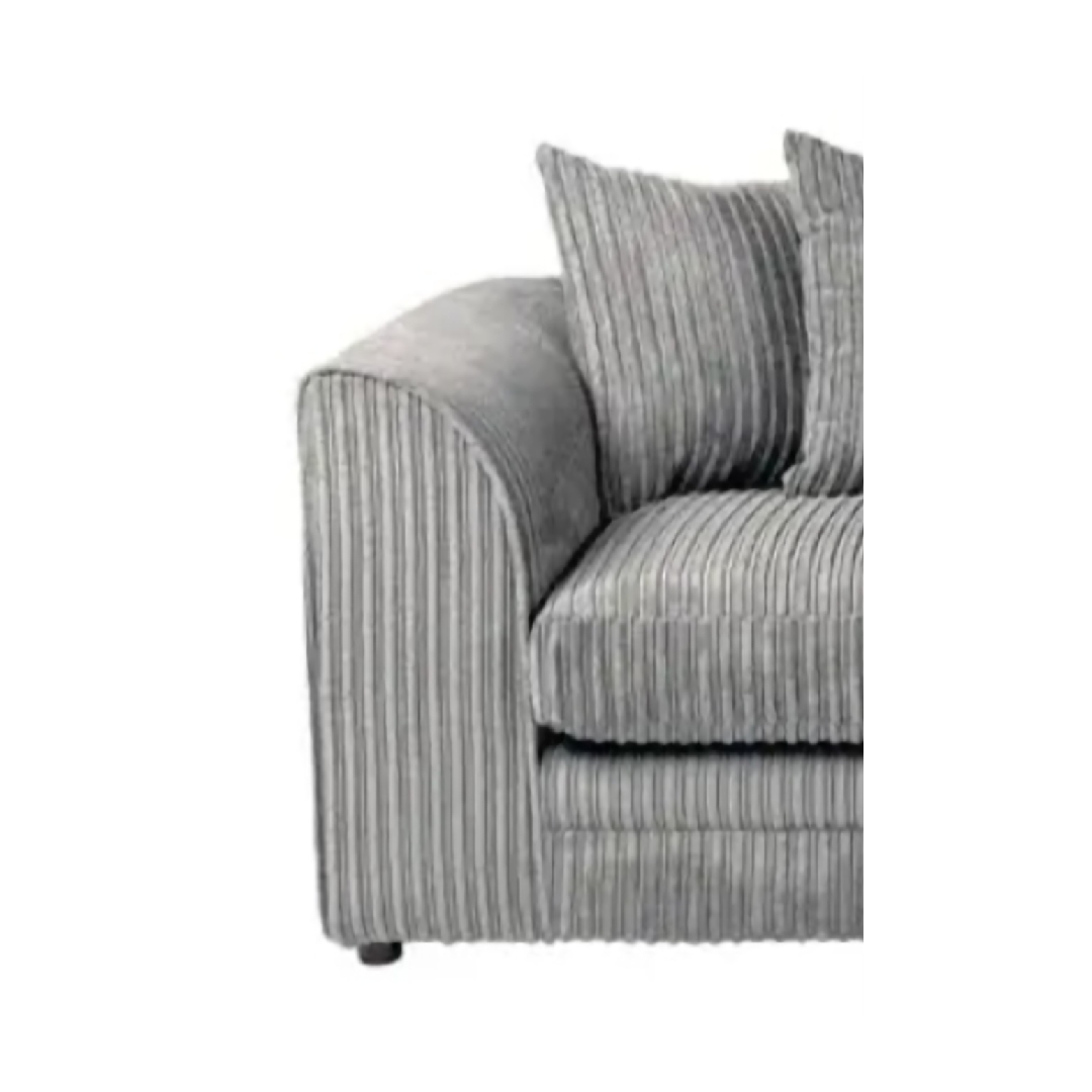 Dylan Grey Soft Jumbo Cord Scatterback 3 + 2 Sofa Set