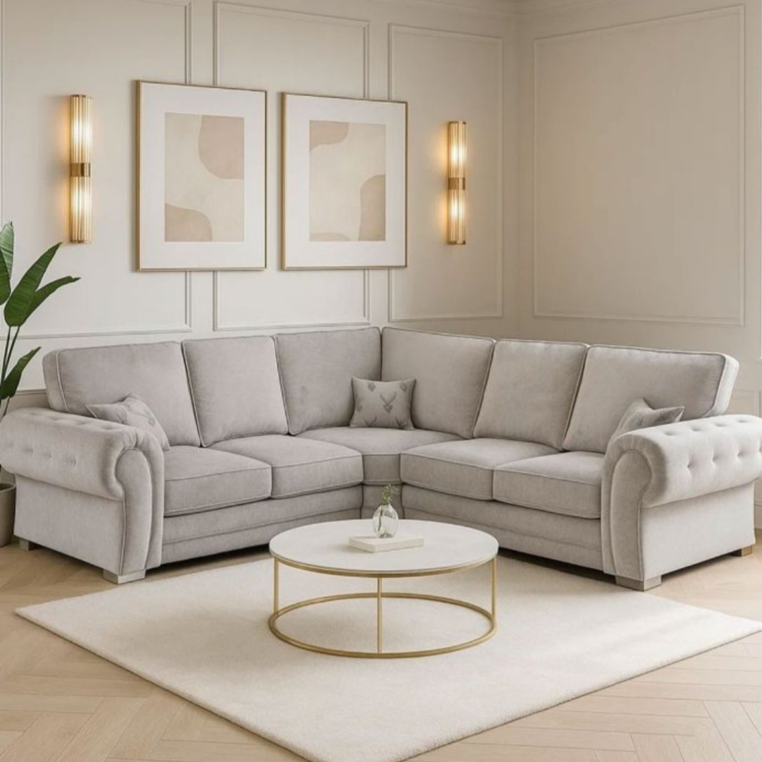 Serona Cancun Fabric Highback 5 Seater Corner Sofa