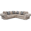 Serona Cancun Beige Fabric Scatter Cushions 5 Seater Sofa