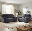 Conway Grey Fabric Recliner 3+2 Seater Sofa Set