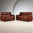 Westminster Rich Tan Genuine Leather 3 + 2 Seater Sofa Set