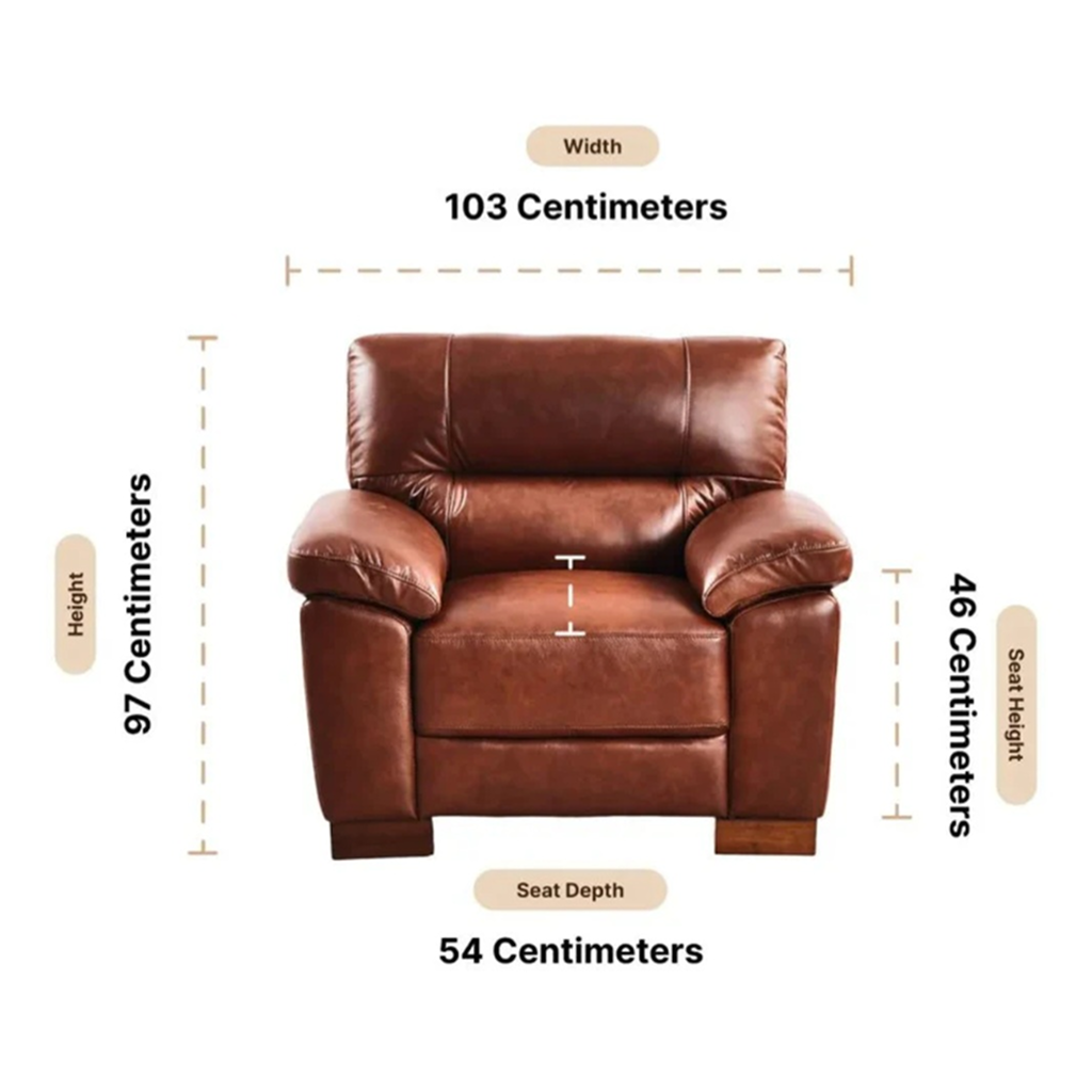 Westminster Tan Genuine Leather Armchair