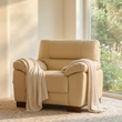 Westminster Beige/Cream Genuine Leather Armchair