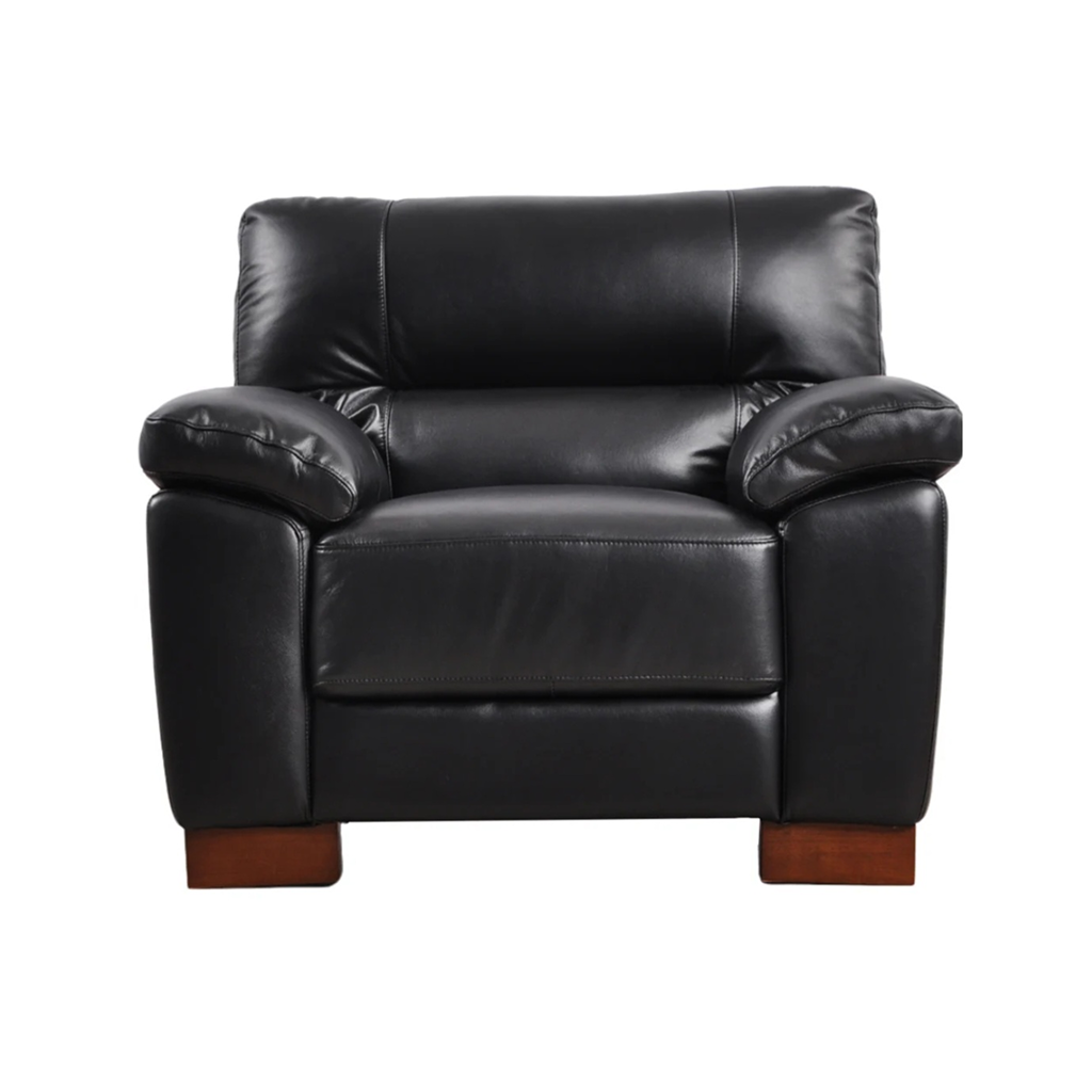 Westminster Black Genuine Leather Armchair
