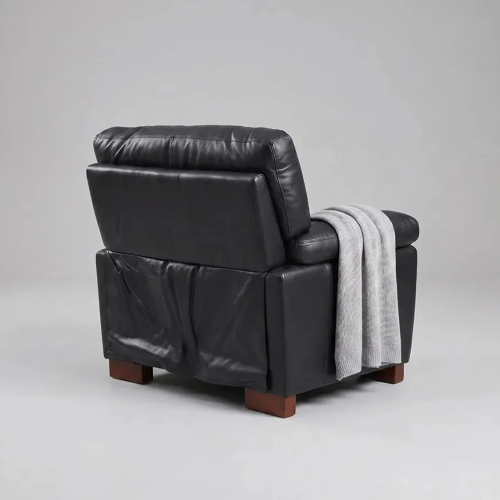 Westminster Black Genuine Leather Armchair