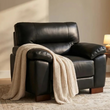Westminster Black Genuine Leather Armchair