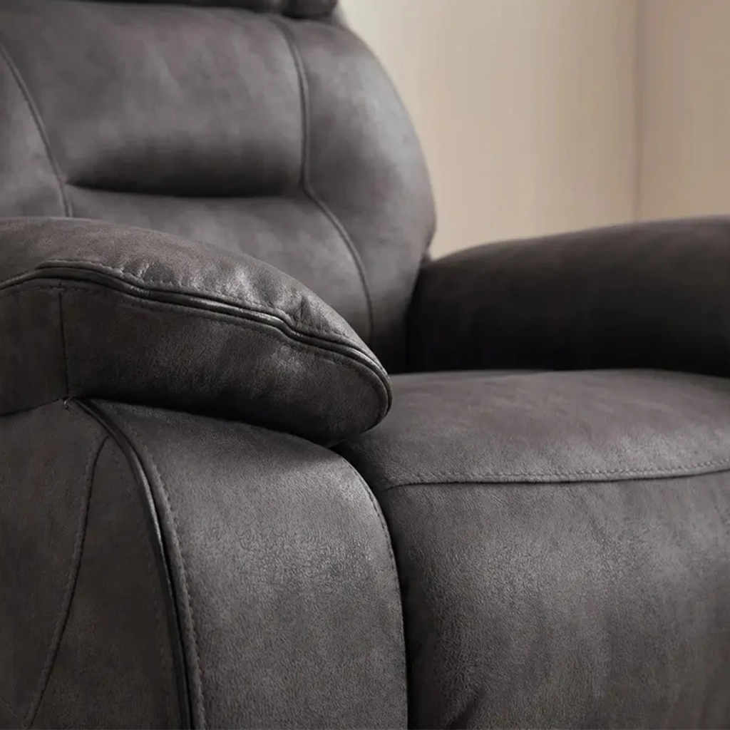 Foster Charcoal Fabric Electric Recliner Armchair