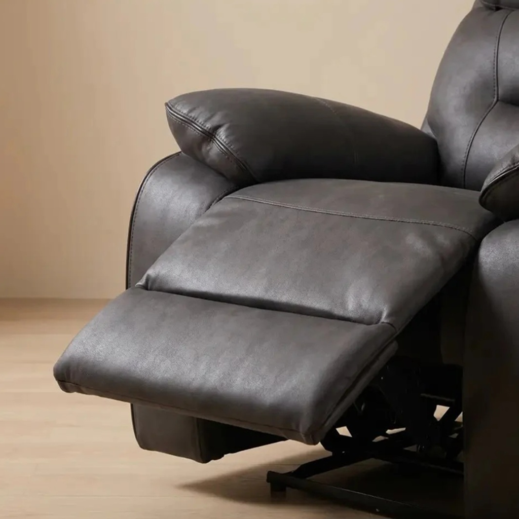 Foster Charcoal Fabric Electric Recliner Armchair