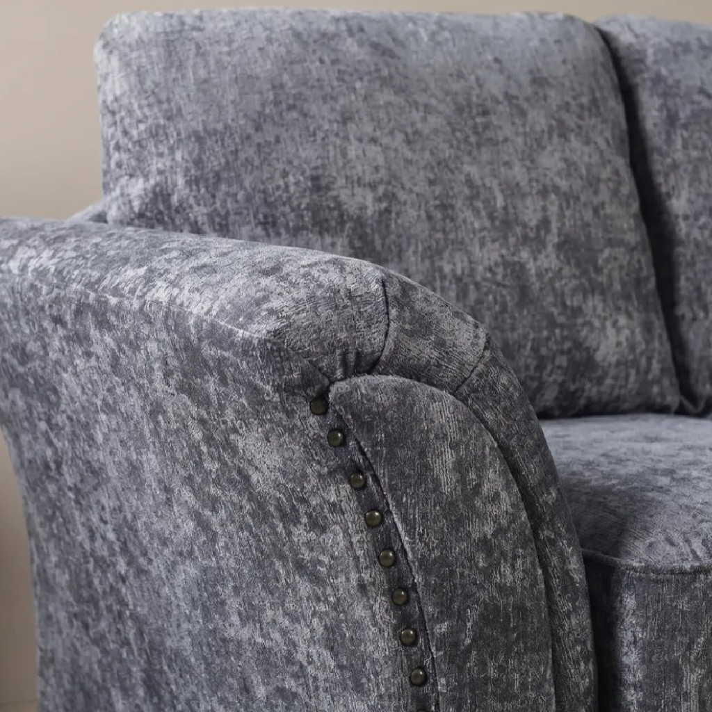 Canterbury Grey Fabric 3+2 Seater Sofa Set