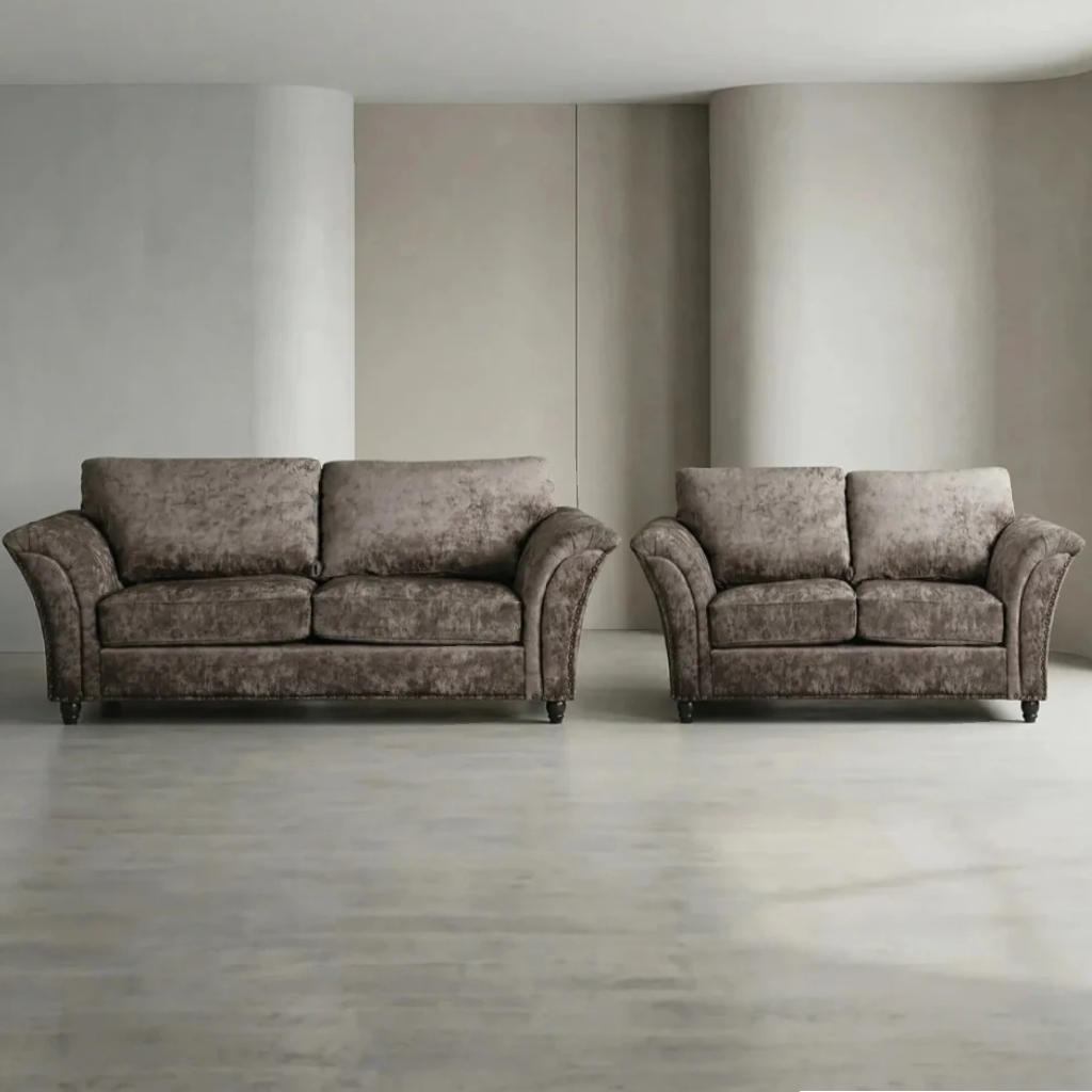 Canterbury Truffle Fabric 3+2 Seater Sofa Set