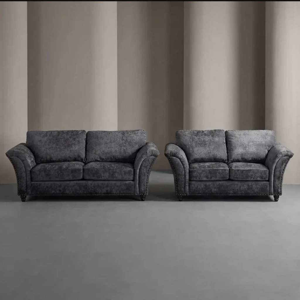 Canterbury Grey Fabric 3+2 Seater Sofa Set