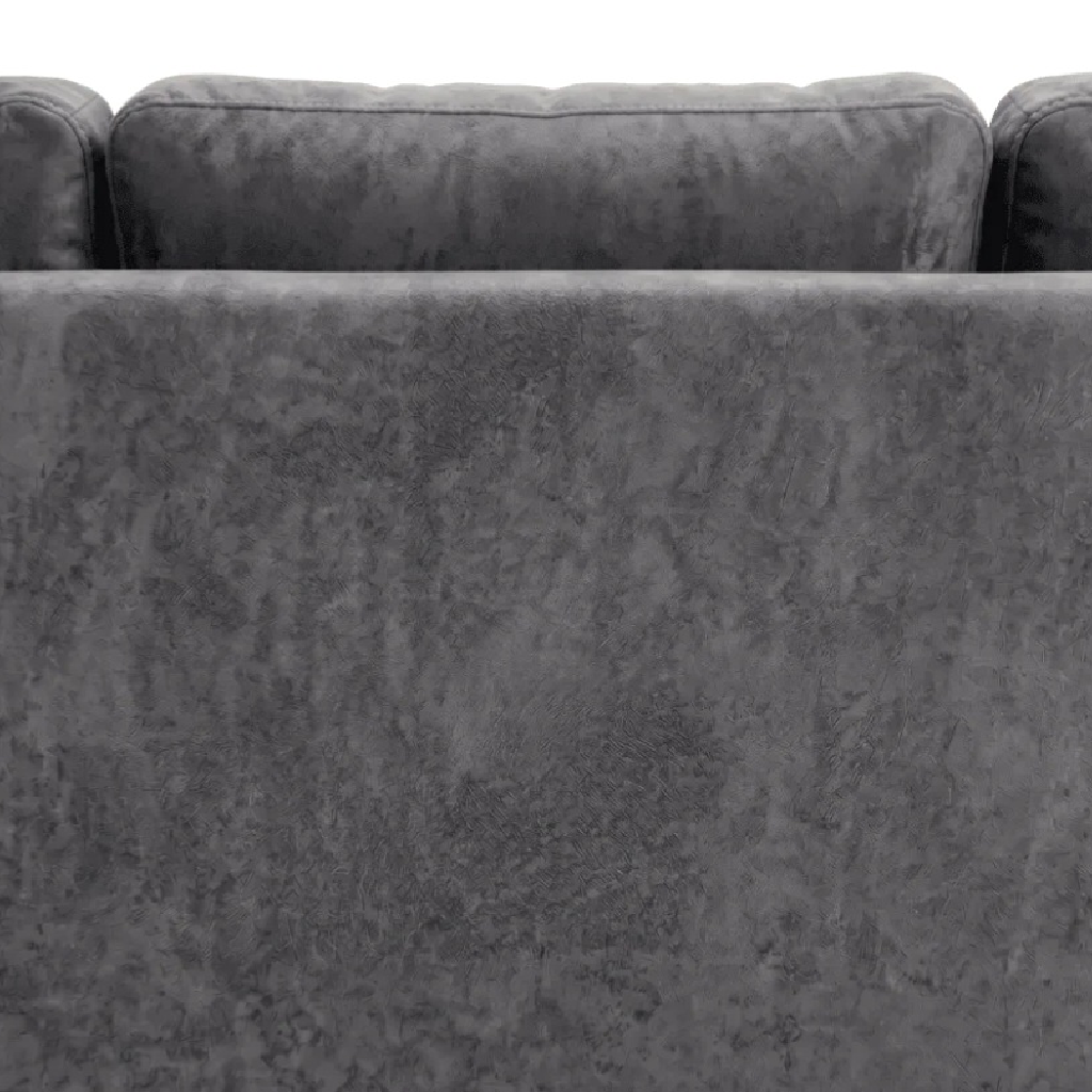 Bishop  Coal Alska Fabric U Shaped High Back Corner Sofa