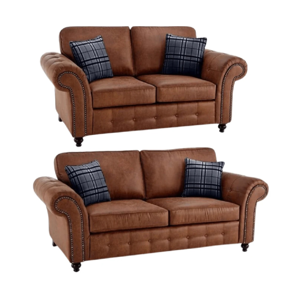 Uppingham Tan Suede 3 + 2 Sofa Set