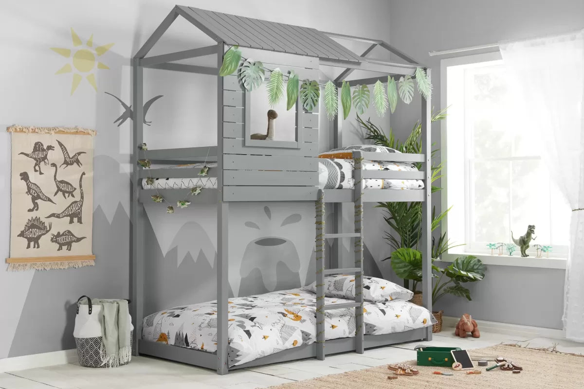 Adventure Grey Bunk Bed + 2 Single Air Mattresses