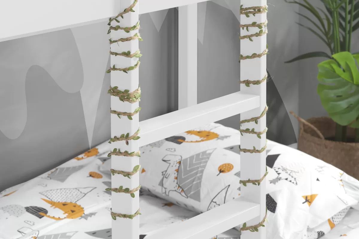 Adventure White Bunk Bed + 2 Single Air Mattresses