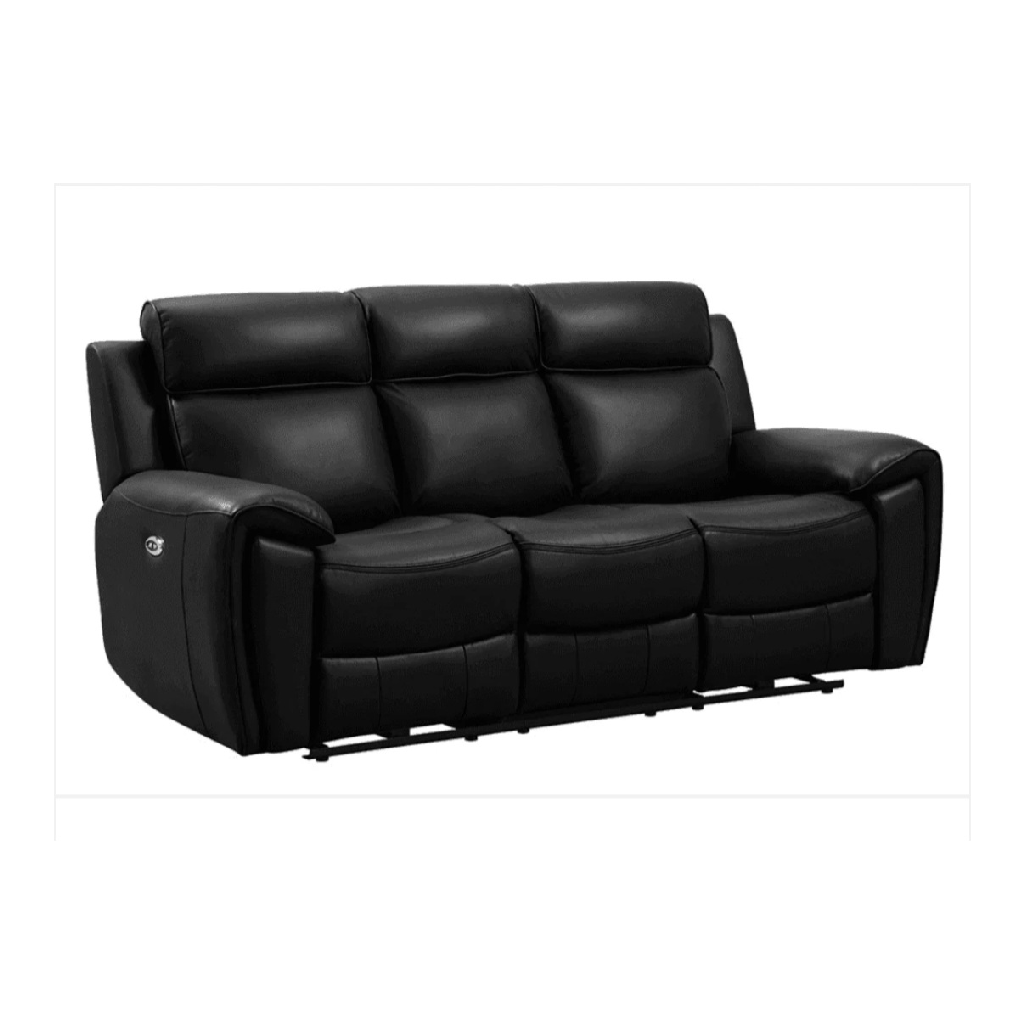 Annecy Genuine Leather Black Electric Power Recliner 3+2 Seater Sofa Set
