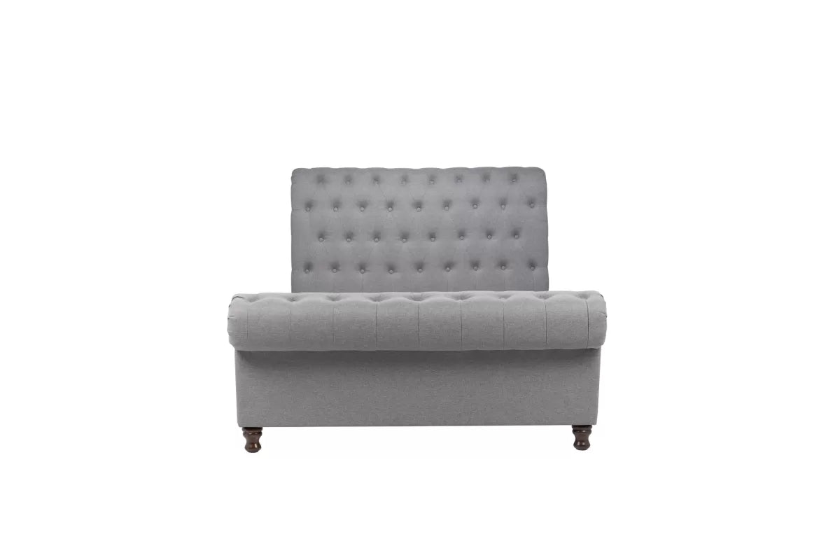 Castello Grey Side Ottoman Double Bed + Bliss Double Mattress