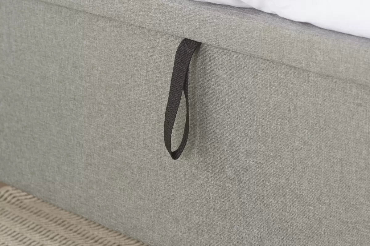 Castello Grey Side Ottoman Double Bed + Bliss Double Mattress