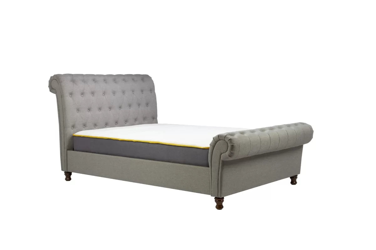 Castello Grey Sleigh King Bed