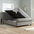 Castello Grey Side Ottoman Double Bed + Bliss Double Mattress