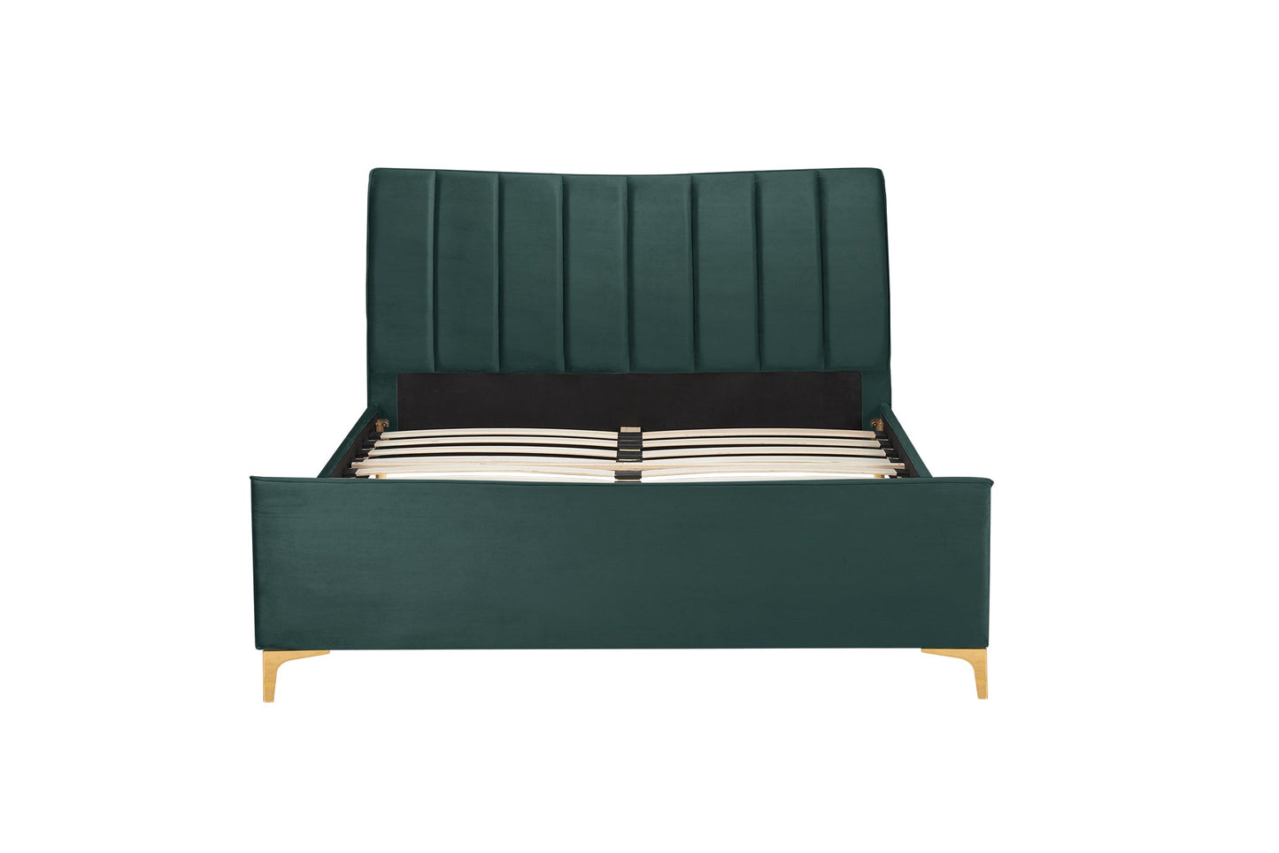 Clover Green Fabric King  Bed + Comfort King Mattress