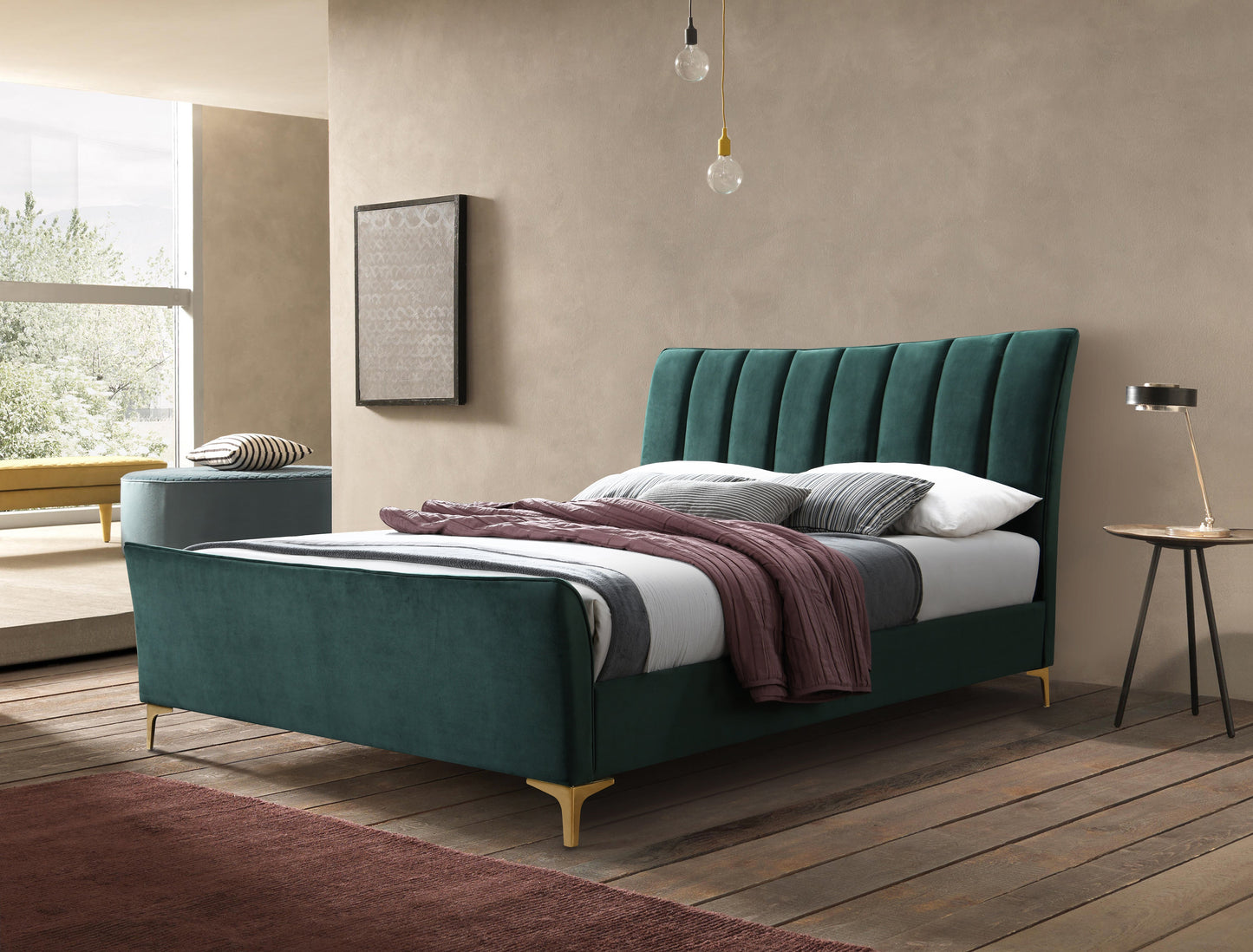 Clover Green King  Bed