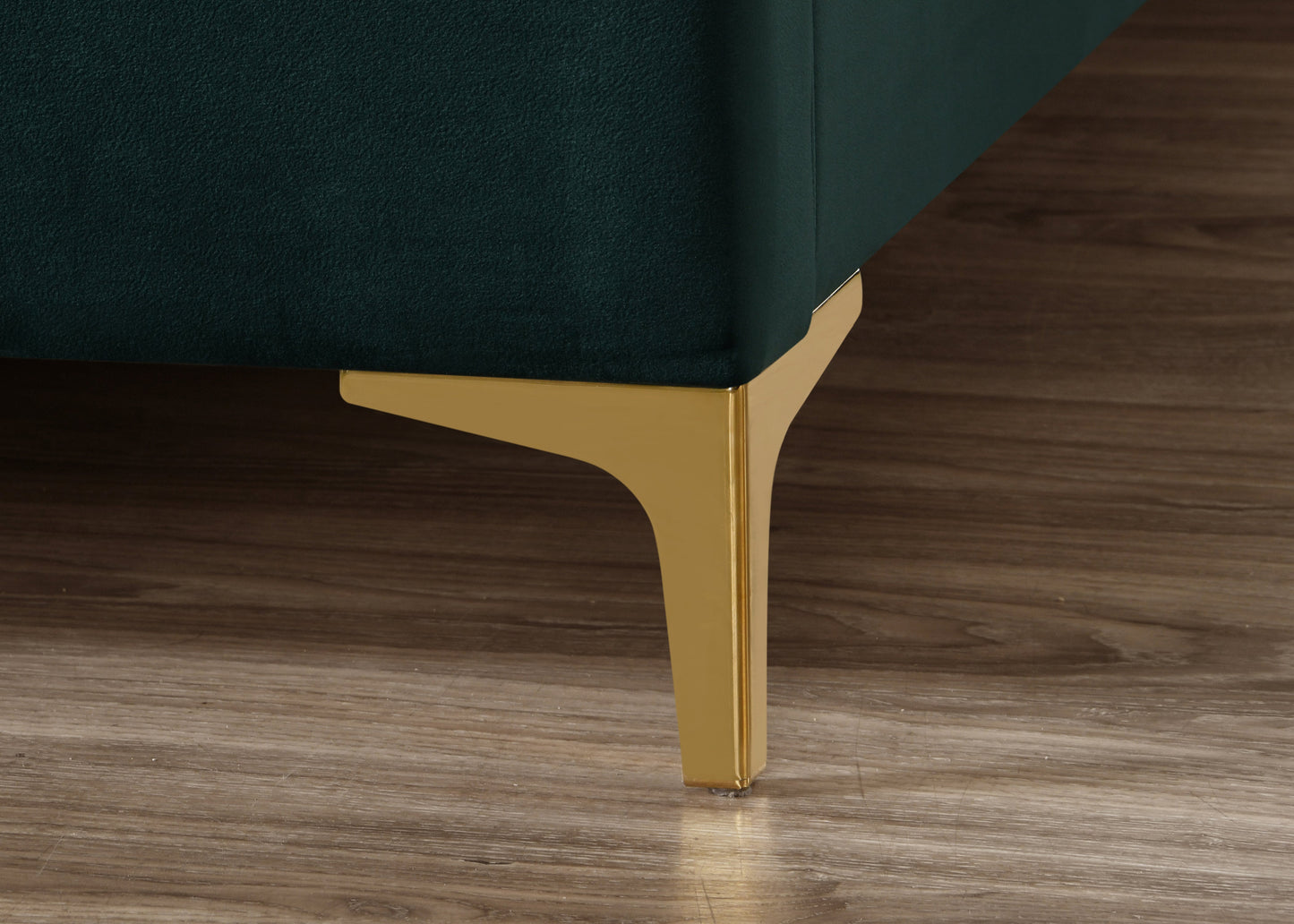 Clover Green Fabric King  Bed + Comfort King Mattress