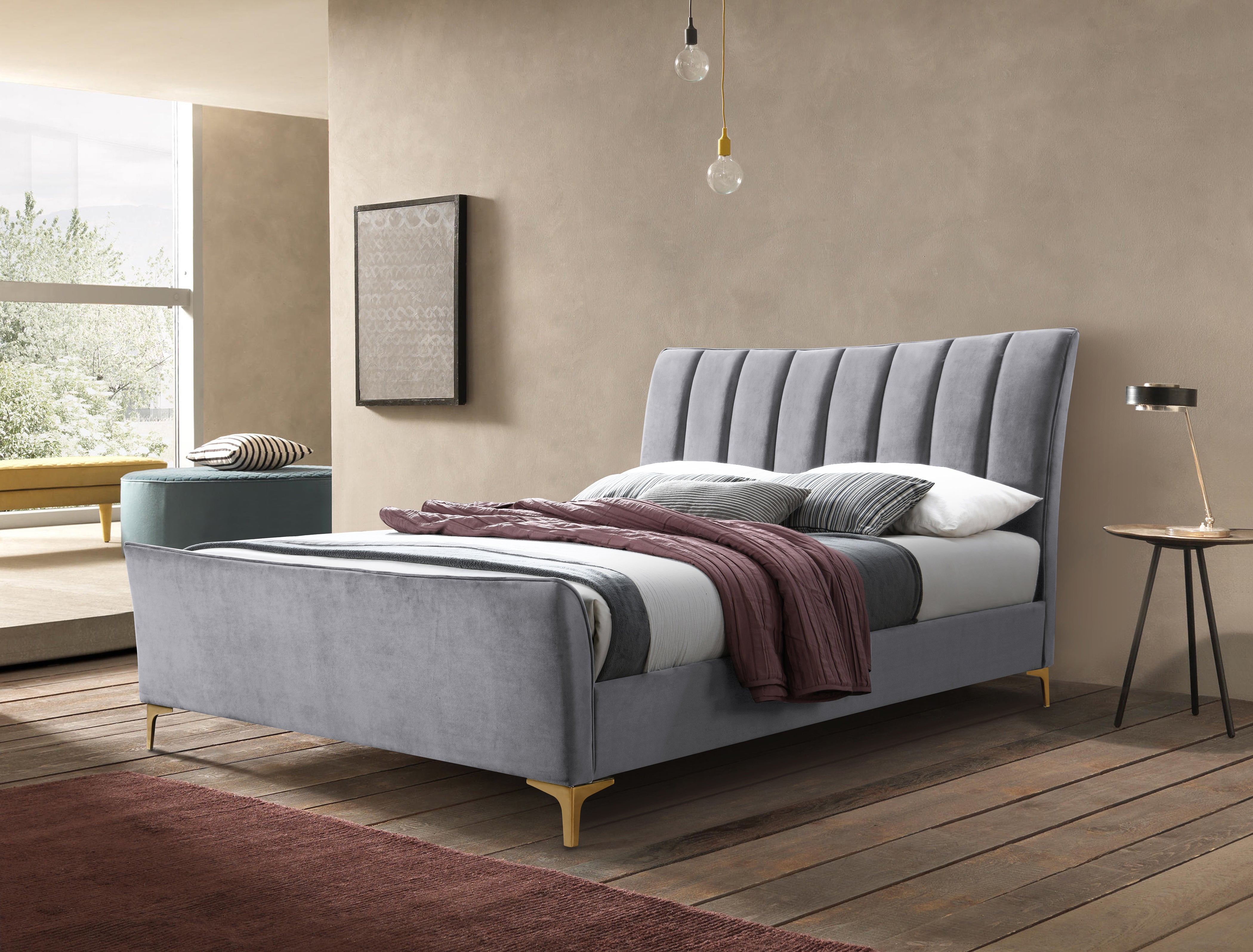 Clover Grey King  Bed