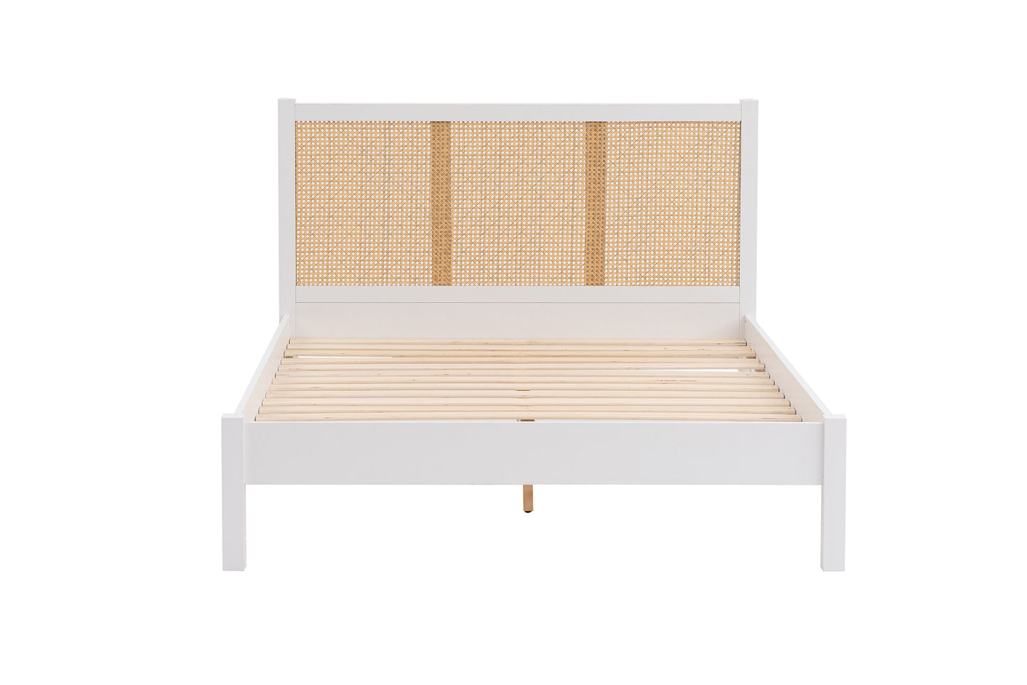 Croxley White Rattan Double Bed+ Heaven Double Mattress