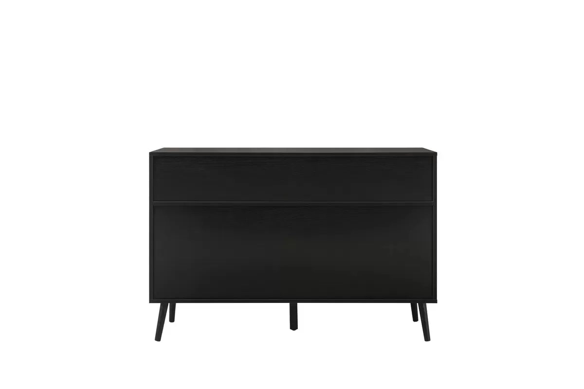 Croxley Black 7 Drawer Rattan Chest