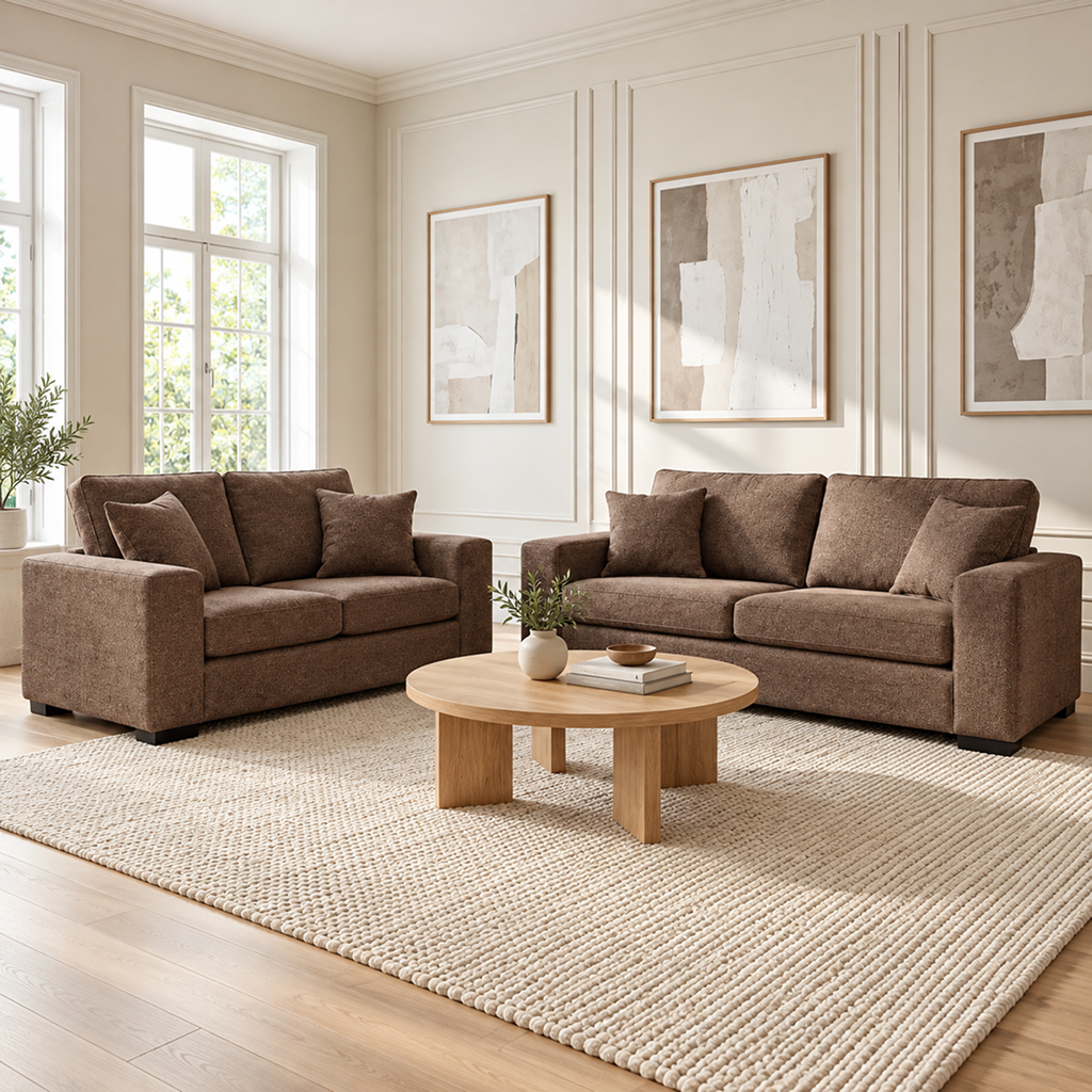 Camila Coco Enzo Fabric 3 + 2 Sofa Set
